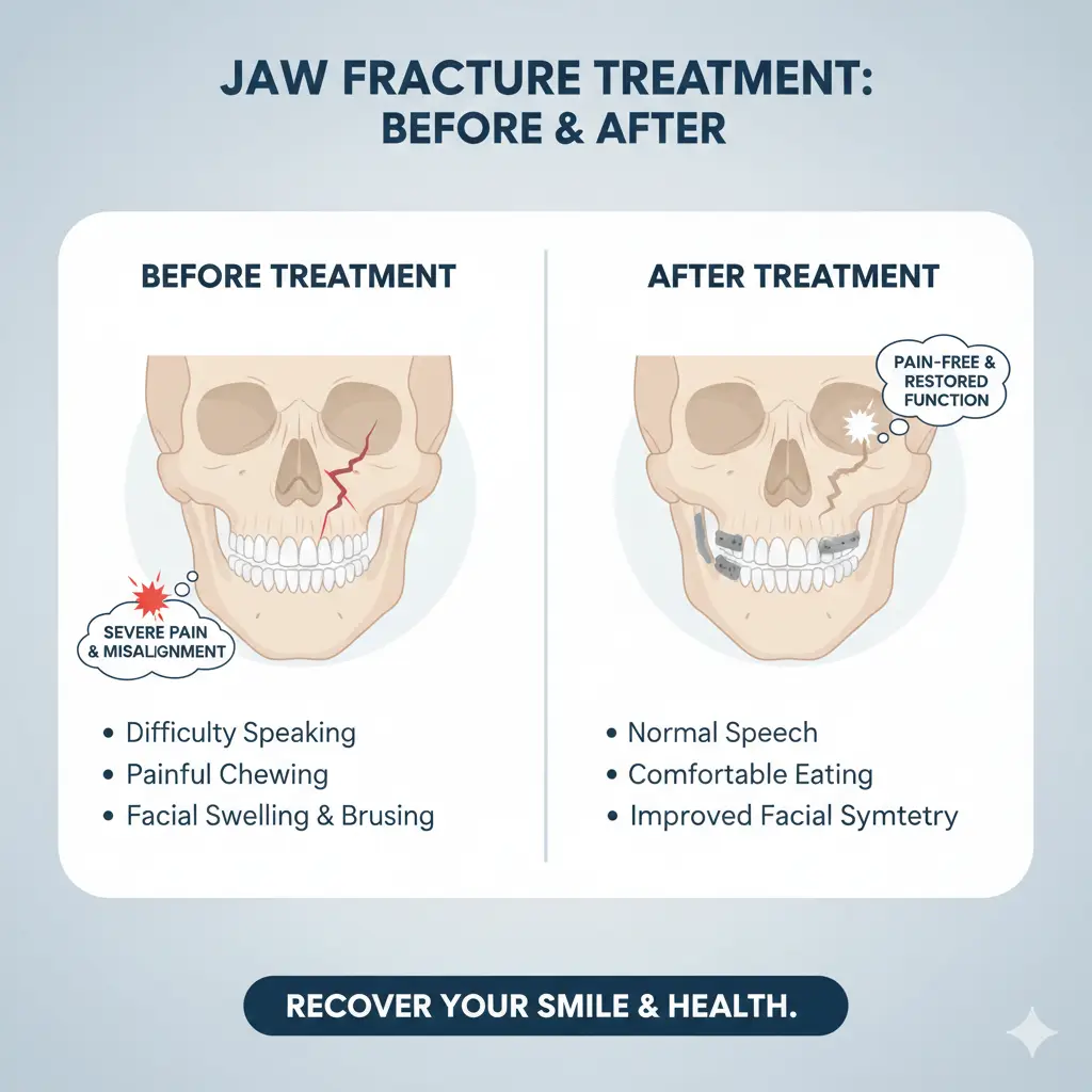 Jaw Fracture Treatment Before and After